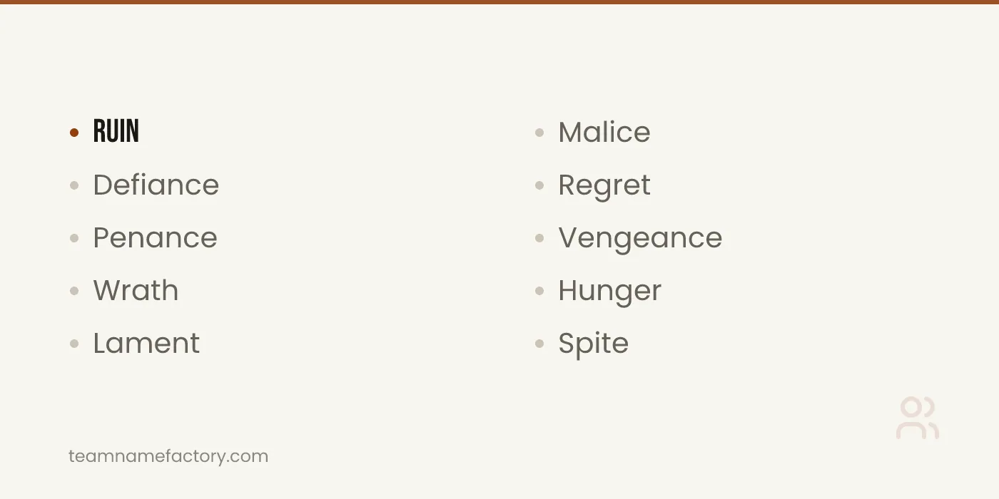 Dark Virtue Names — tiefling names ideas from teamnamefactory.com