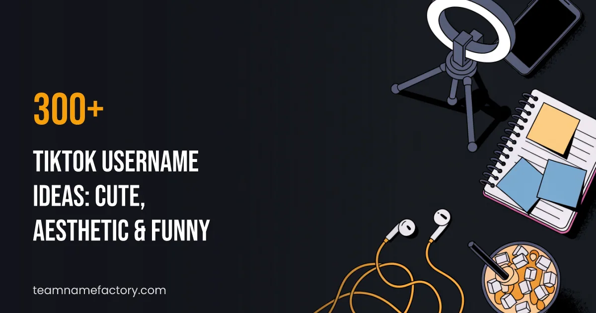 300+ TikTok Username Ideas: Cute, Aesthetic & Funny